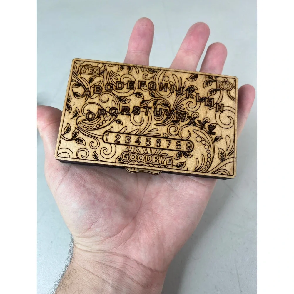 NEW J DREW Paisley Mini Travel Ouija Board Wood Hand Carved Limited 4/40
